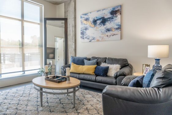 Furnished apartment living space