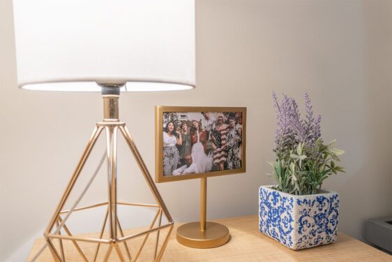 Night stand decorated with decor