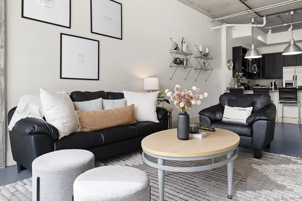 furnished living space