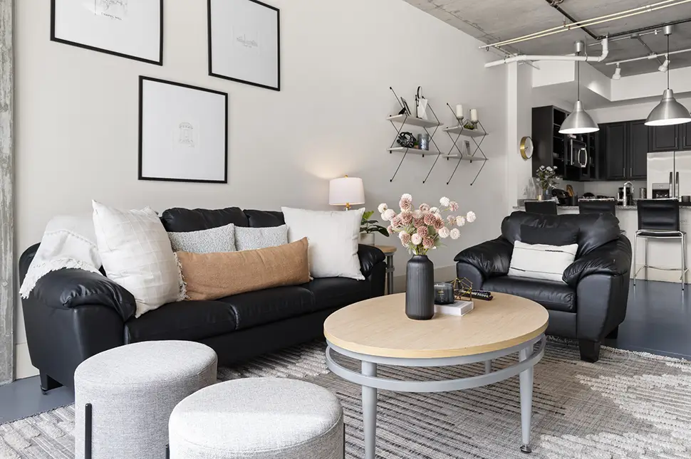 furnished living space