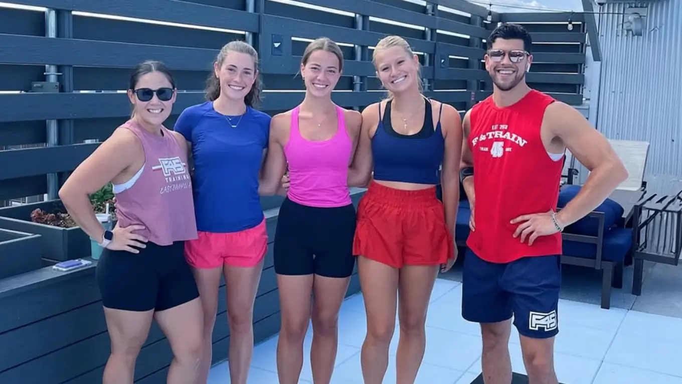 group of diverse young women in athletic wear